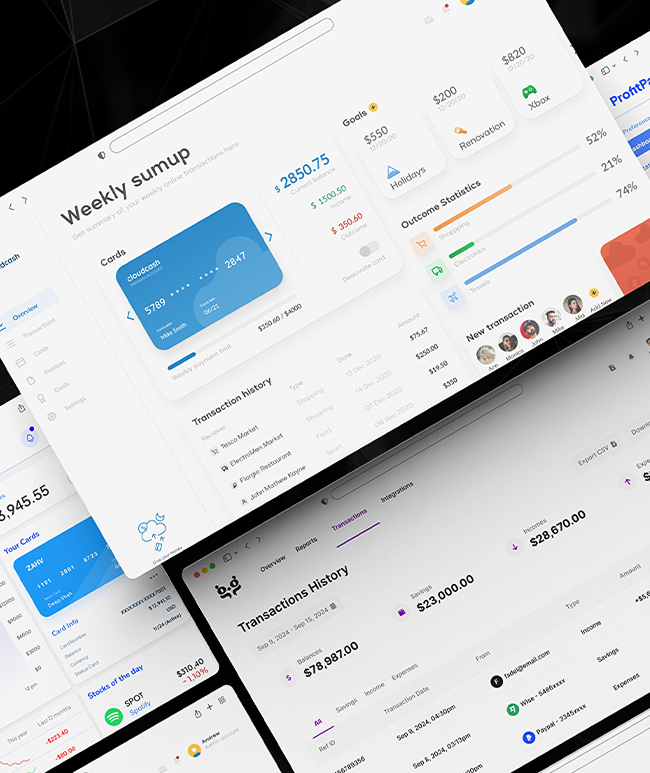 Fintech işlem yönetimi dashboard - ödeme ve transfer analizi | Fintech transaction management dashboard - payment and transfer analysis