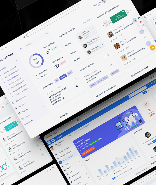 Hasta kayıt yönetimi dashboard - randevu ve dosya takibi | Patient records management dashboard - appointment and file tracking